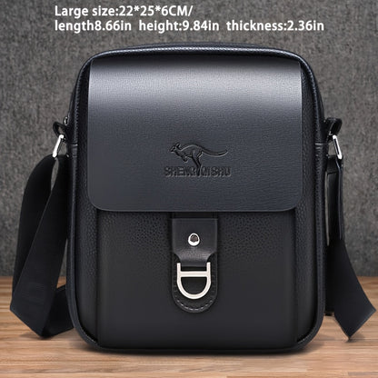 Men'S Stylish Brown Crossbody Bag with Adjustable Strap - Large Capacity, Multi-Compartment Design, Perfect for Commuting, Travel, and Everyday Use, Travel Bag