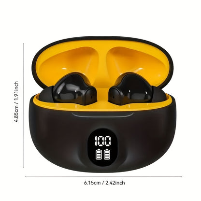 Wireless Earphones, True Wireless Earphones, LED Power Display, with Wireless Charging Box, Anti-Drop Sports Earphones, In-Ear Earphones with Microphone, Suitable for Smartphones, Laptops, TVs, Computers, Sports, Men And Wome