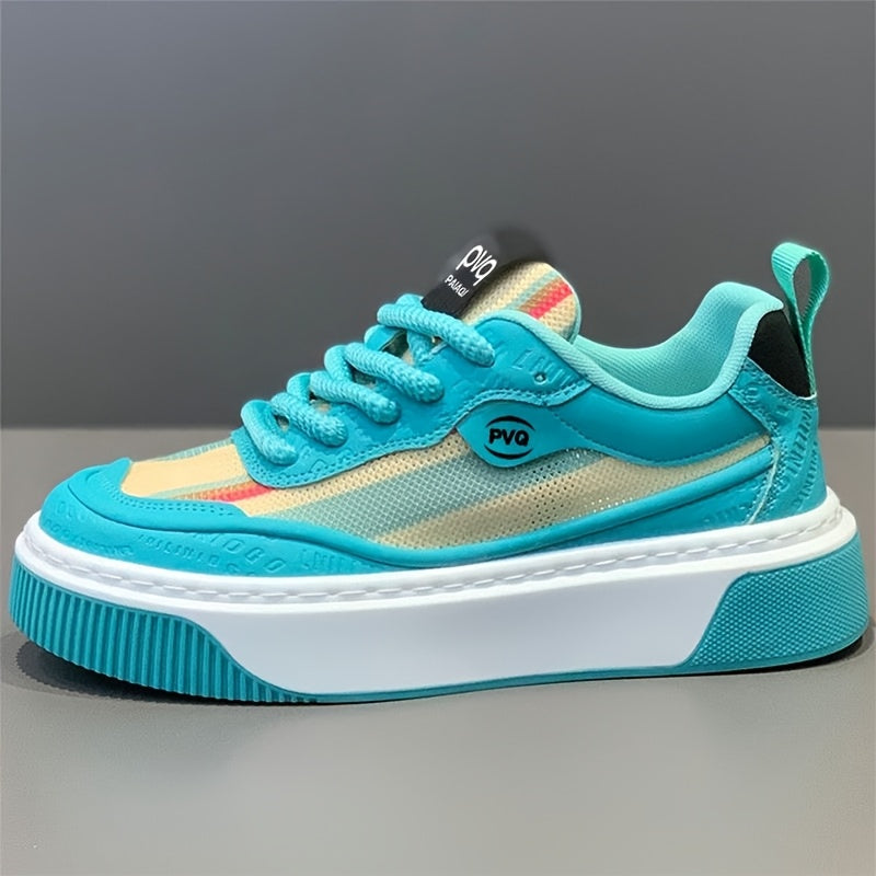Men's Low-Top Sneakers - All-Season Cushioned Shoes with Shock-Absorbing PVC Sole & Breathable Fabric Lining, White PU Upper - Lightweight Sneakers for Gym, Casual, Casual Attire - Lace-Up Design for Secure Fit, Gym Footwear,