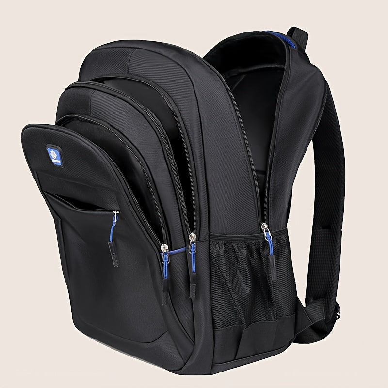 Zipper Random, Large Capacity Outdoor Hiking Backpack Camping Bag for Men's Casual Backpack, Fits 17-inch Laptop, Durable School Backpack with Multiple Compartments, Multi-layer Design, Spine Protection Backpack, Height 48cm