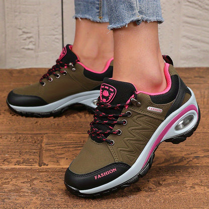 Women'S Athletic Sneakers, Thick Sole Soft Sole Fashion Outdoor Hiking Non-slip Casual Walking Shoes