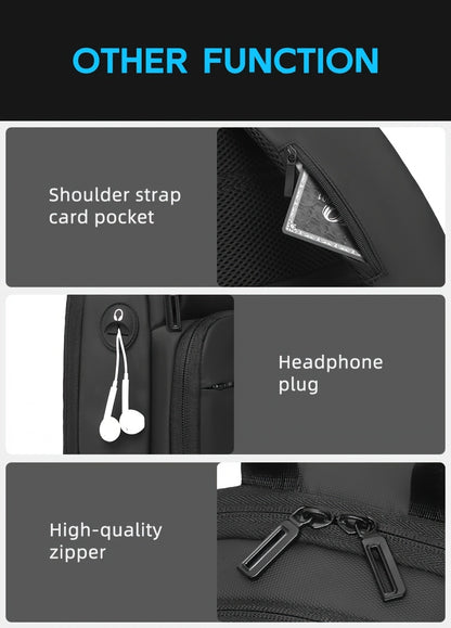 1pc Men's Fashion Crossbody Bag, Oxford Cloth Multifunctional Shoulder Bag
