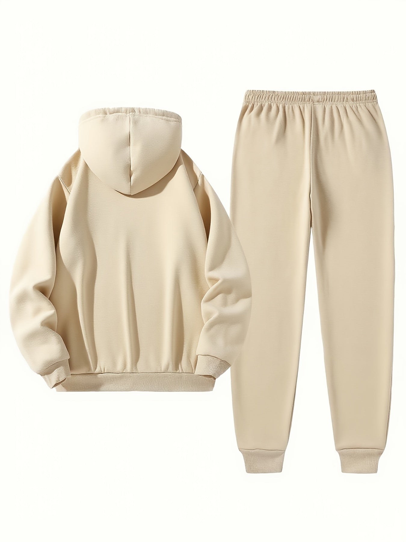 Men'S Sporty Two-Piece Hoodie and Pants Set - Gray with Black Logo, Non-Stretch Fabric, Regular Fit, Pockets, Ideal for Fall/Winter, Casual Wear|Hooded Sweatshirt|Pocketed Pants, Sweater Hoodie