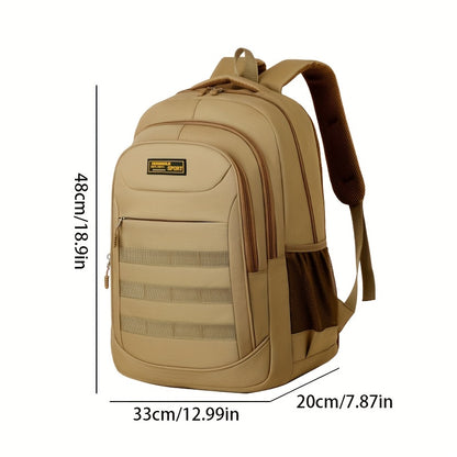 Leisure Backpack, Large Capacity Backpack, Suitable for Men and Women, Height 48cm, Length 33cm, Thickness 20cm, Can Hold 17-inch Laptop, Equipped with Adjustable Shoulder Straps, Ideal Choice for Daily Outdoor Commuting, Tra