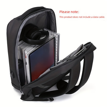 Hard shell business backpack for men, 15.6-inch laptop backpack, multifunctional travel backpack, night reflective strip design, commuting computer bag, Men's document backpack gift