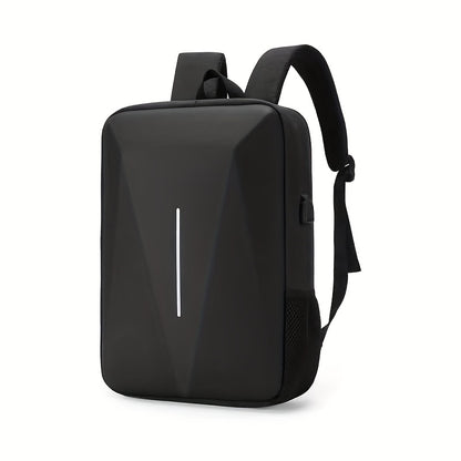 Durable Build, Business Style Laptop Backpack with Anti-Theft Design, Adjustable Shoulder Straps, Multiple Compartments, Zipper Closure & PVC Lining - Black, Secure Laptop Storage | Sleek Backpack Design | Sturdy Zipper Closu