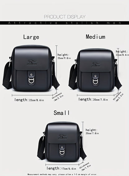 Men'S Stylish Brown Crossbody Bag with Adjustable Strap - Large Capacity, Multi-Compartment Design, Perfect for Commuting, Travel, and Everyday Use, Travel Bag