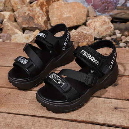 2025 Summer Fairy Style Lightweight High-End New Magic Tape Sandals for Women, Fashionable Casual Outdoor Wear