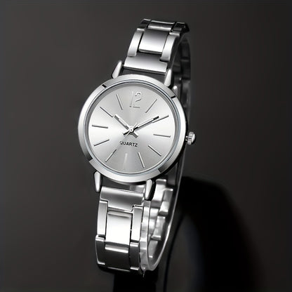 6pcs New Stylish And Simple Women'S Quartz Watch Set with Sparkling Rhinestone Accessories, Perfect for Weddings, Christmas, Thanksgiving, Valentine'S Day, Ramadan, Gifts for Girlfriends And Family, And The Best Choice for Bi