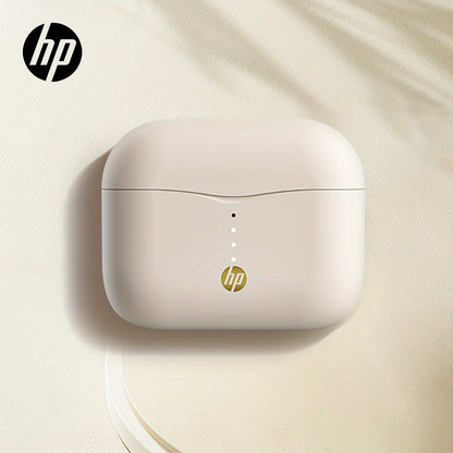 HP True Wireless ականջակալներ, թեթև ականջակալներ ներկառուցված միկրոֆոնով, որոնք ապահովում են հիանալի ձայն և երկար հեռավորության վրա կապ, լիցքավորման պատյանով - հարմար են և՛ iPhone-ի, և՛ Android սարքերի համար։