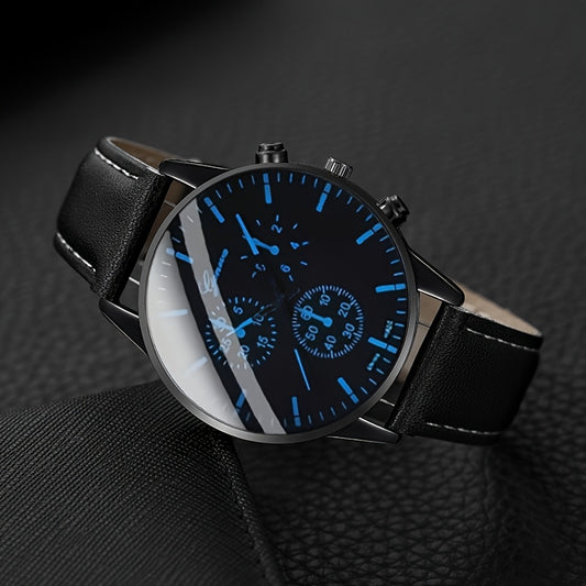 5pcs men&women&apos;s Watch Set: Stylish Casual Quartz Wristwatch, Necklace, Bracelet, Ring, and Wallet, Suitable for Women&women