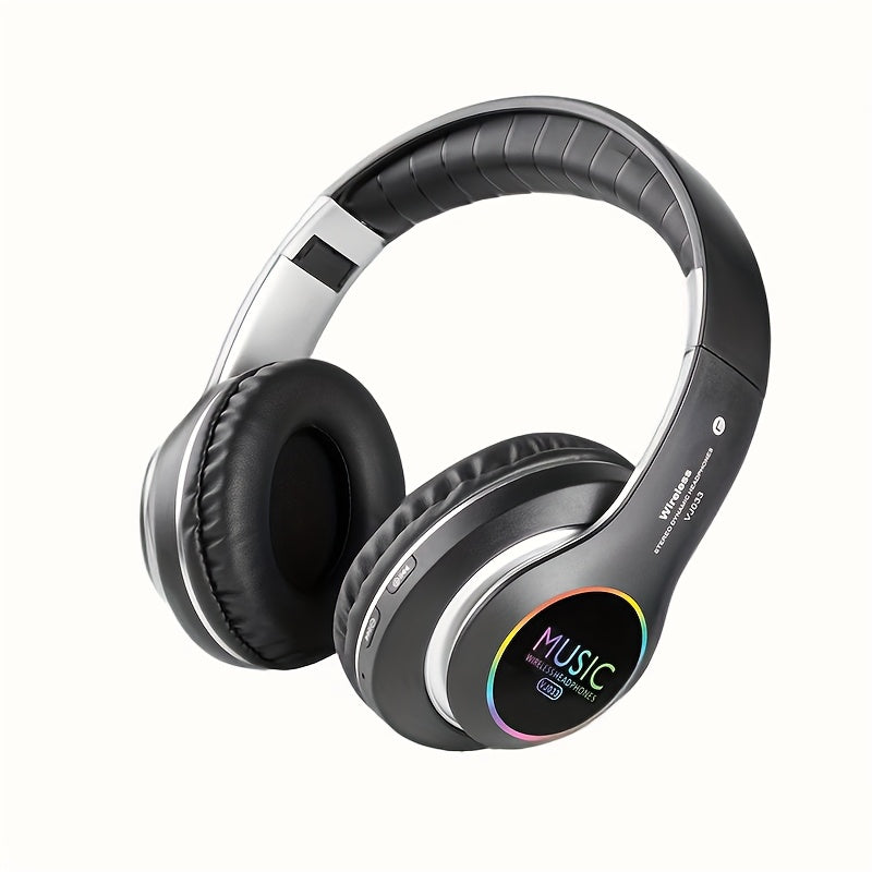 Upgraded Wireless Headphones with Deep Bass, Built-in Mic, Lightweight Foldable Design, 3.5mm Audio Jack, Stereo Sound for Travel, Work, Laptops, and Mobile Devices - iOS Gaming Headset, Ideal Christmas Gift, Headphone Hearin