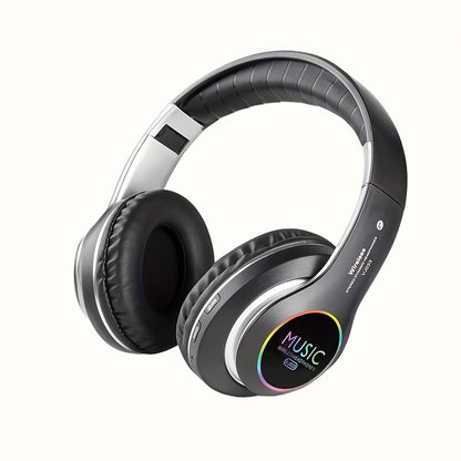 Upgraded Wireless Headphones with Deep Bass, Built-in Mic, Lightweight Foldable Design, 3.5mm Audio Jack, Stereo Sound for Travel, Work, Laptops, and Mobile Devices - iOS Gaming Headset, Ideal Christmas Gift, Headphone Hearin