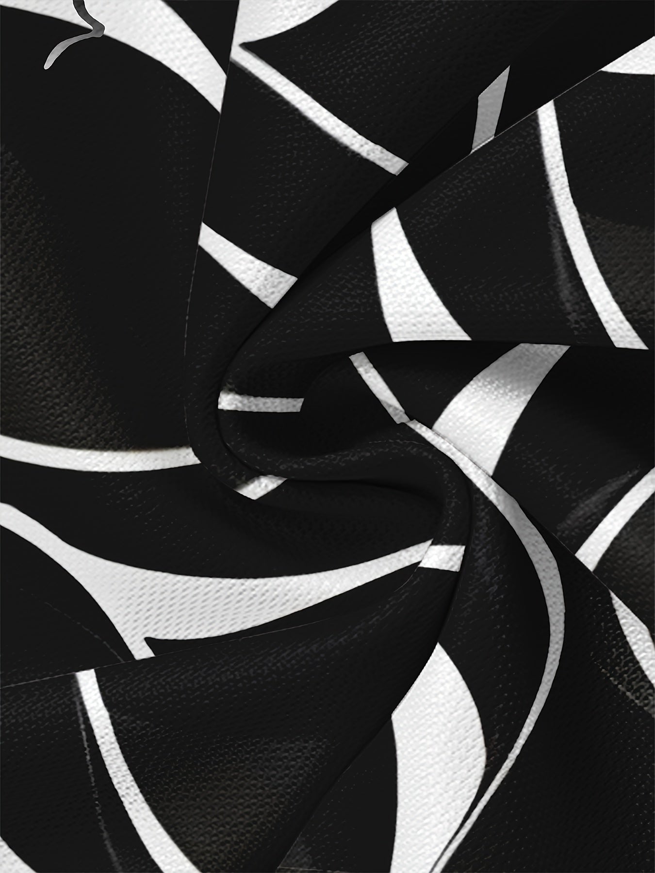 Men'S 3D Lightning Print T-Shirt, Casual Crew Neck Short Sleeve Tee, Summer Knit Polyester Blend Top, Slight Stretch, Black & White Geometric Pattern, Regular Fit, Fashionable Tshirt | Modern Casual Style | Polyester Blend