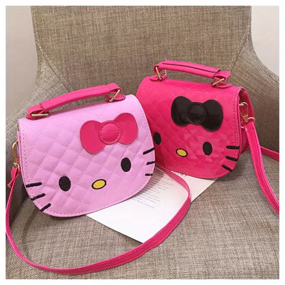 Sanrio Unisex անիմե թեմա Սպիտակ կարմիր Սև վարդագույն Ոսկե վարդագույն hello kitty Crossbody պայուսակի համար, պոլիեսթեր աստառ, կայծակաճարմանդ փակվող, չլվացվող, Messenger պայուսակով