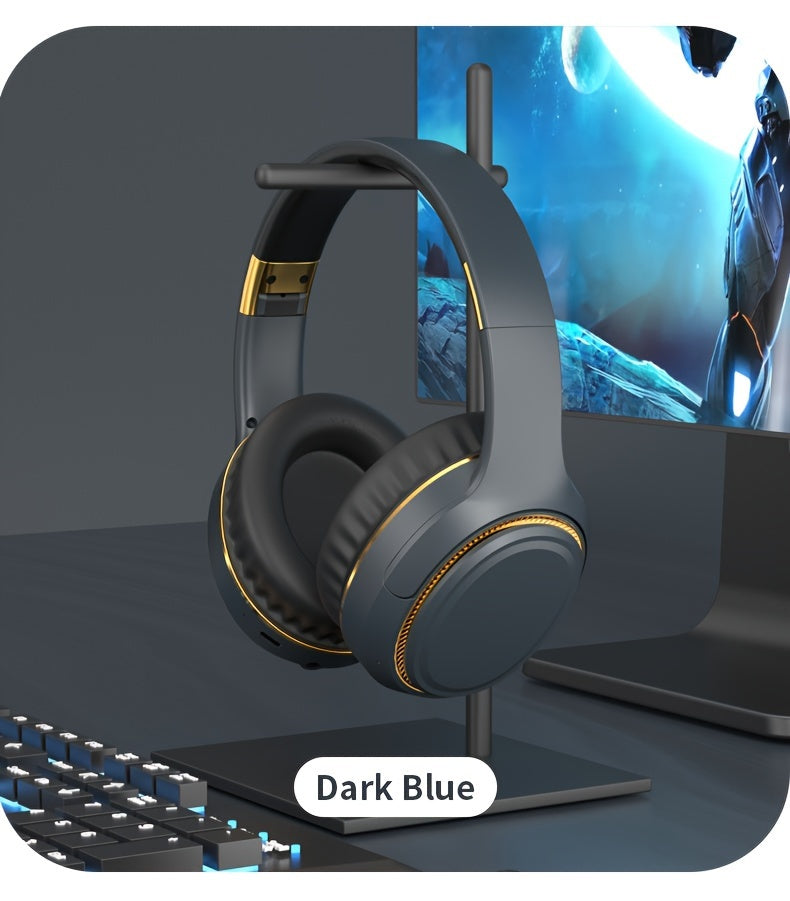 Ultra-large Capacity 400 MAh Wireless Headphones With Ambient Lighting, HIFI Sound Effects, Music All Day Long, 5.3 Chip, Low Latency, High-quality Headphones, Suitable For Travel, Business, Music, Gifts, Work, Phone Calls