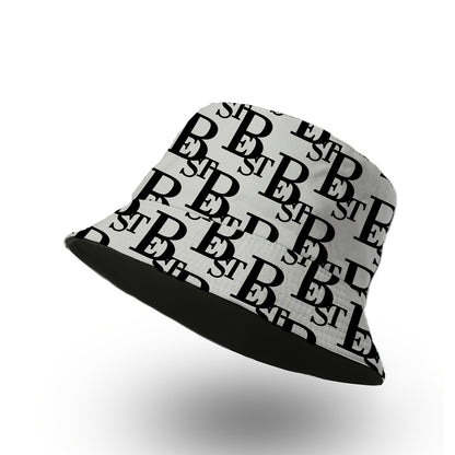 1pc Unisex Bucket Hat with Letter B Print, 100% Polyester, Lightweight, Non-Stretch, Holiday Theme, New Year'S Essential, Outdoor Versatile, Easy to Carry, Woven Craftsmanship, Random Print Pattern