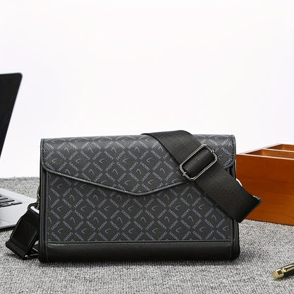 Autumn and Winter New Casual Shoulder Crossbody Bag, Men's Daily Travel Backpack, Flip-Top Casual Phone Storage Pouch