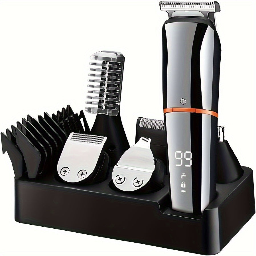 Men's Beard Trimmer Body Beard Nose Hair Trimmer, Trimmer 6in 1 Beauty Kit USB charging, Father's Day Gift