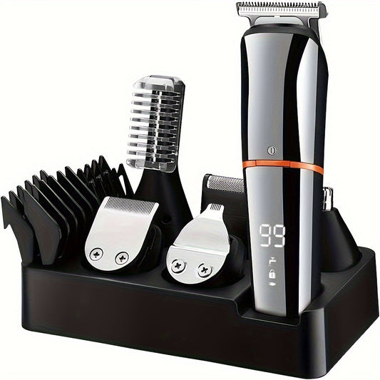 Men's Beard Trimmer Body Beard Nose Hair Trimmer, Trimmer 6in 1 Beauty Kit USB charging, Father's Day Gift