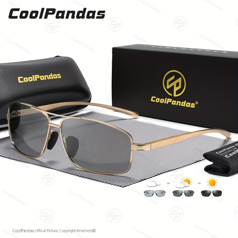 Coolpandas Brand Top Photochromic Glasses for Men And Women, Polarized Chameleon Glasses for Outdoor Sports, Fishing, Driving Goggles with Anti-Glare Features.