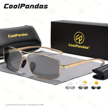 Coolpandas Brand Top Photochromic Glasses for Men And Women, Polarized Chameleon Glasses for Outdoor Sports, Fishing, Driving Goggles with Anti-Glare Features.