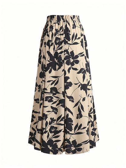 Women's Elegant Shirt and Midi Skirt Set