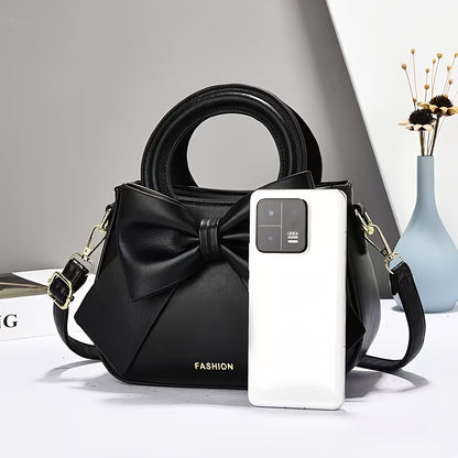 Large Capacity Practical Crossbody Women'S Bag 2025 New Commuting Versatile Cute Elegant Bow Design Fashionable Lightweight Fresh Street Outing Essential Shoulder Bag