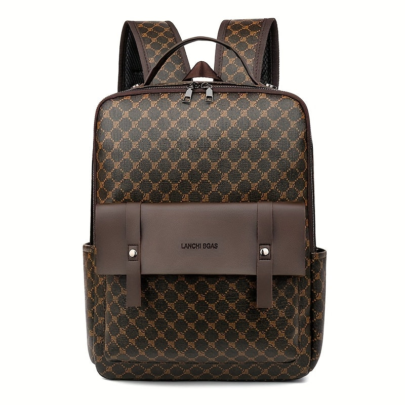 Men's Business Casual Commuter Backpack - Multi-Pocket Convertible Shoulder Bag with Suitcase Attachment, Sleek Minimalist Design for Work Travel & Daily Use, Travel Bag