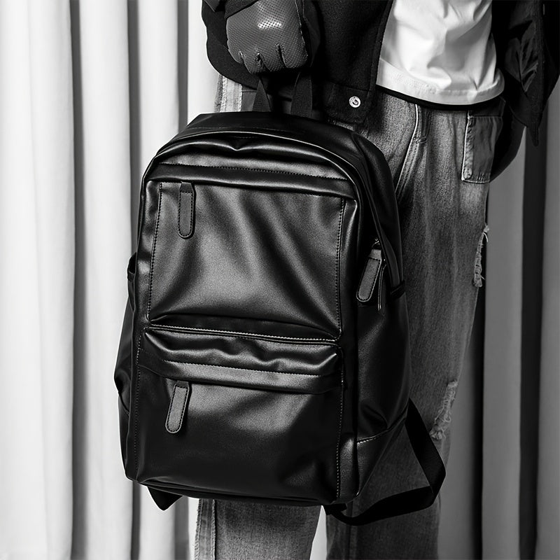Men Backpack Pu Fashion Travel Bag Casual 39.62 cm laptop backpack