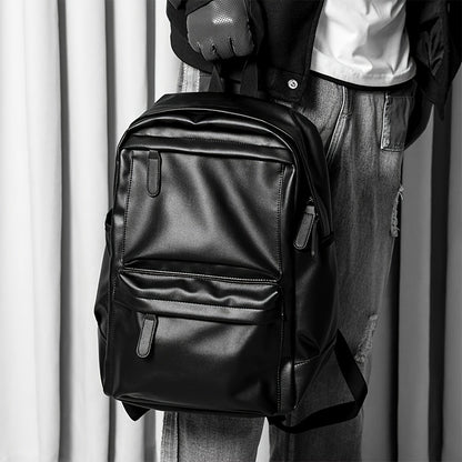 Men Backpack Pu Fashion Travel Bag Casual 39.62 cm laptop backpack