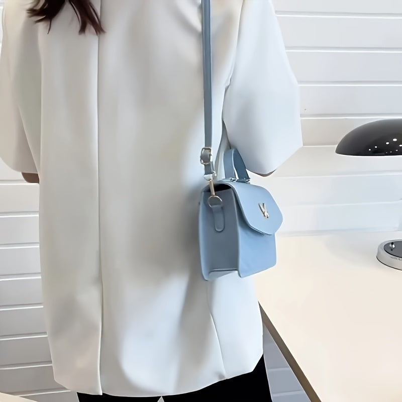 [Women's Shoulder Bag] 1pc Simple Fashion Crossbody Bag New Women's Bag Solid Color Shoulder Bag Minority Style Handbag Suitable for Daily Wear
