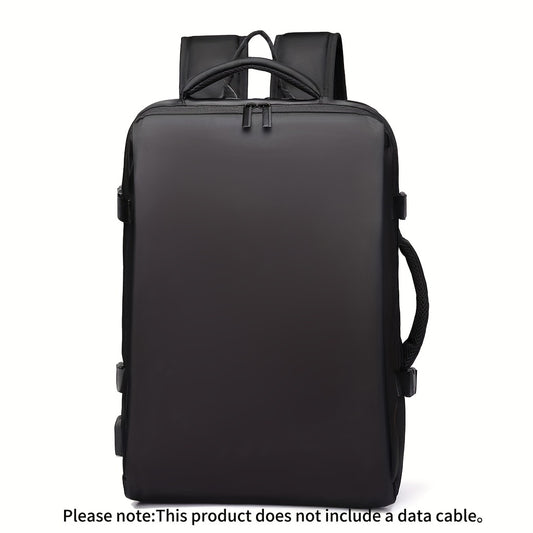 Men's Professional Laptop Backpack - Large Capacity Business Backpack with 39.62cm Laptop Compartment, Heavy-Duty Zipper Closure, Padded Shoulder Straps - Sleek Black Backpack for Office, Travel, Meetings - Durable Carry-On B