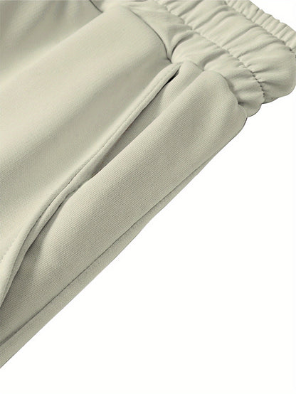 Busy doing nothing 2025 New Plus Size Women'S Shorts Summer Casual Versatile Medium Pants Sports American Trendy Outerwear Extra Large Five-Fifth Pants Summer Beach Pants - Polyester, Casual, Summer, Track Shorts, Slight Stre