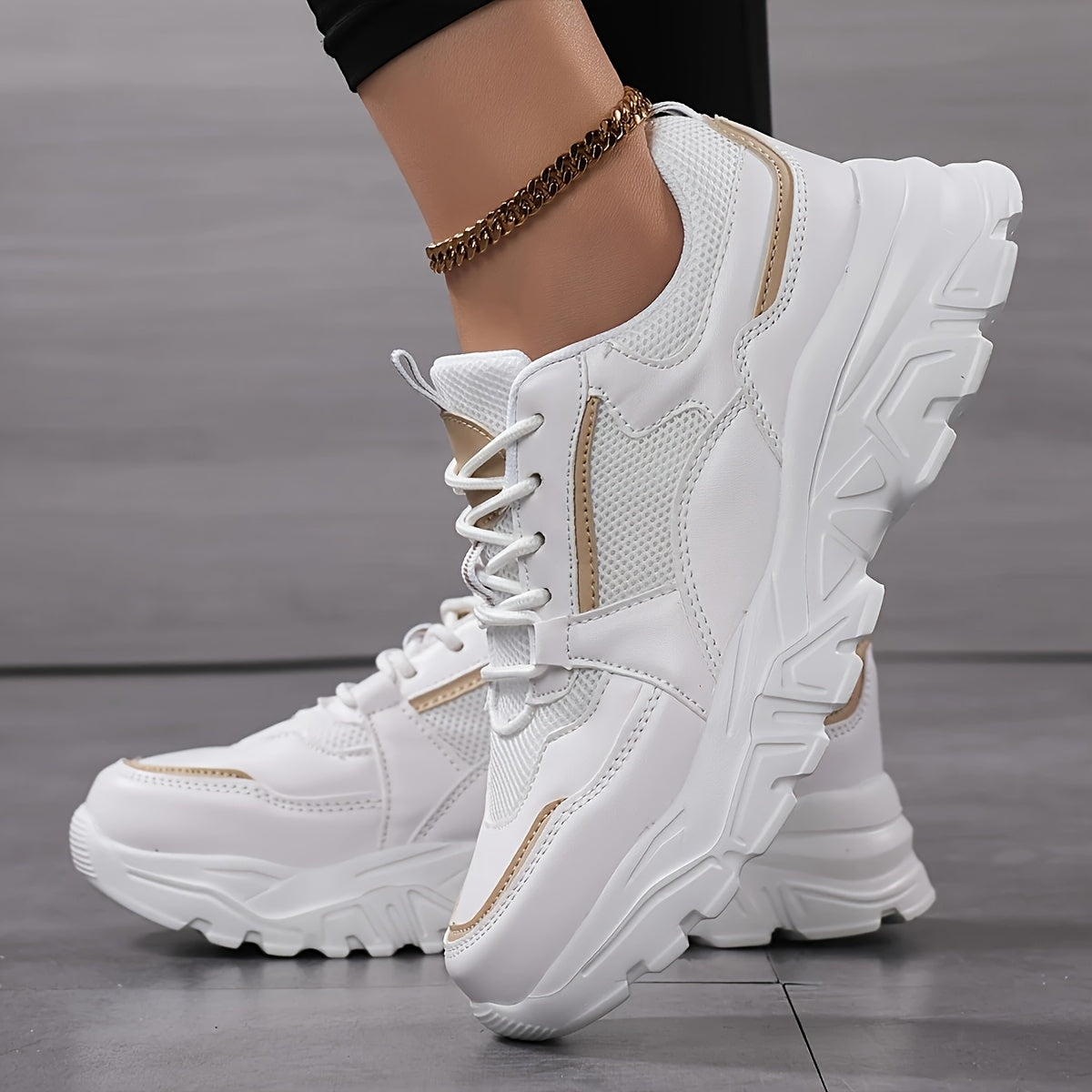 Lumirest Women'S Sports Shoes, Lightweight And Stylish, Casual And Fashionable Women'S Shoes, Lace-Up And Comfortable Outdoor Walking Shoes, Women'S Running Shoes, Non-Slip And Wear-Resistant Thick Soles