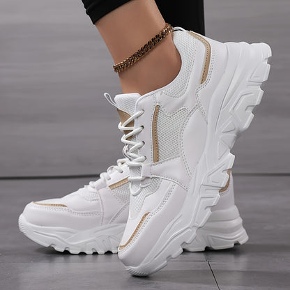 Lumirest Women'S Sports Shoes, Lightweight And Stylish, Casual And Fashionable Women'S Shoes, Lace-Up And Comfortable Outdoor Walking Shoes, Women'S Running Shoes, Non-Slip And Wear-Resistant Thick Soles