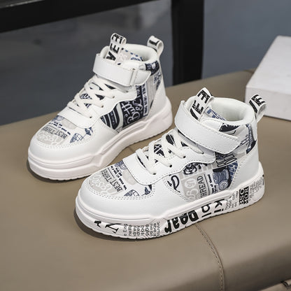 ' New Soft-Soled Sneakers - Random Letter Decor, Comfortable Outdoor Anti-Slip Skate Shoes, All-Season Trendy Unisex Casual Shoes for and