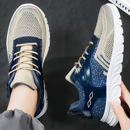 Men's Spring Collection Athletic Footwear - Breathable Mesh, Lace-Up, Fashionable for Outdoor Activities & Daily Use