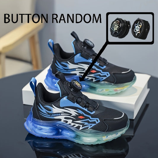 boys' High Quality Faux Sneakers - Rotating Buckle, Breathable & Non-Slip for Boys & Girls - Perfect for Running & Casual Attire dragon school day