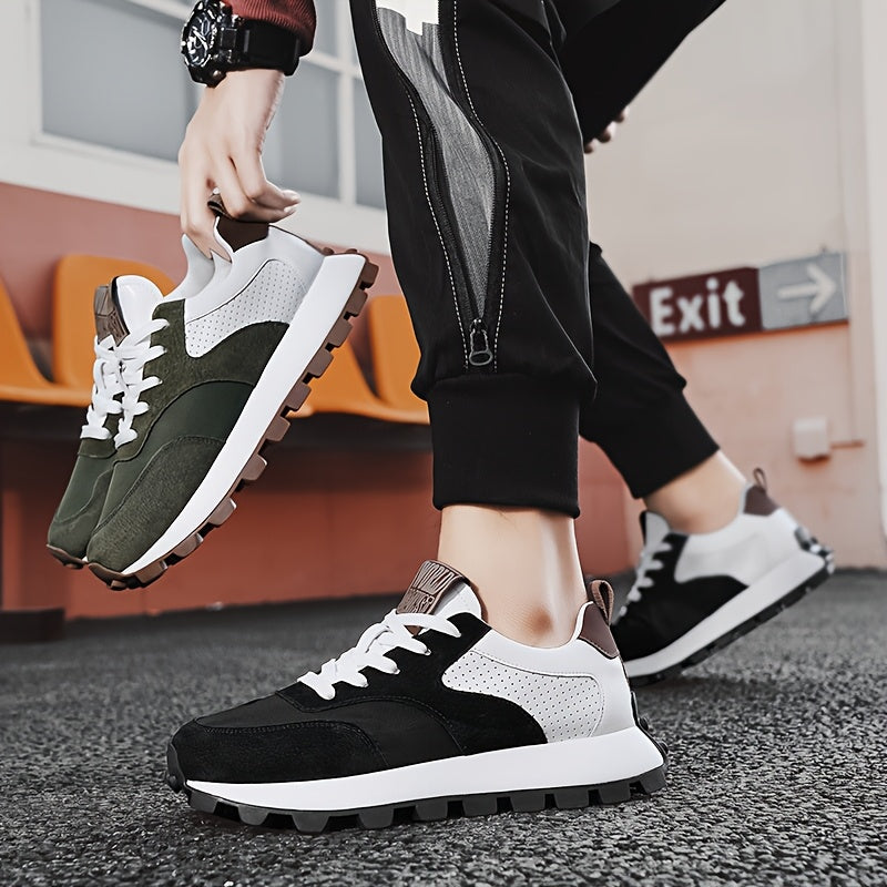Men'S Casual Fashion Sneakers - Versatile & Stylish Dad Shoes with Rubber Sole, Lace-Up, Round Toe, Low Top Design for Outdoor, Hiking & Everyday Wear, Hiking Footwear|Modern Sneakers|Durable Rubber Sole