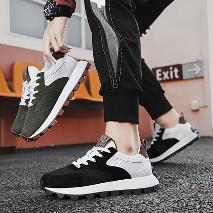 Men'S Casual Fashion Sneakers - Versatile & Stylish Dad Shoes with Rubber Sole, Lace-Up, Round Toe, Low Top Design for Outdoor, Hiking & Everyday Wear, Hiking Footwear|Modern Sneakers|Durable Rubber Sole
