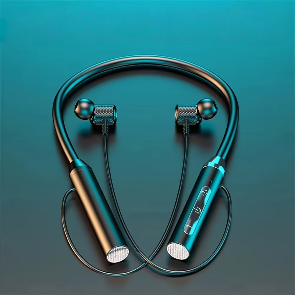 Wireless Neckband Headphones, High-Capacity, Ultra-Long Battery Life, with Microphone for Noise Cancelling Clear Calls, In-Ear Earbuds Earphones, Booming Sound for Sports, Running, Gym,Workout, for for Android for Iphones Pho