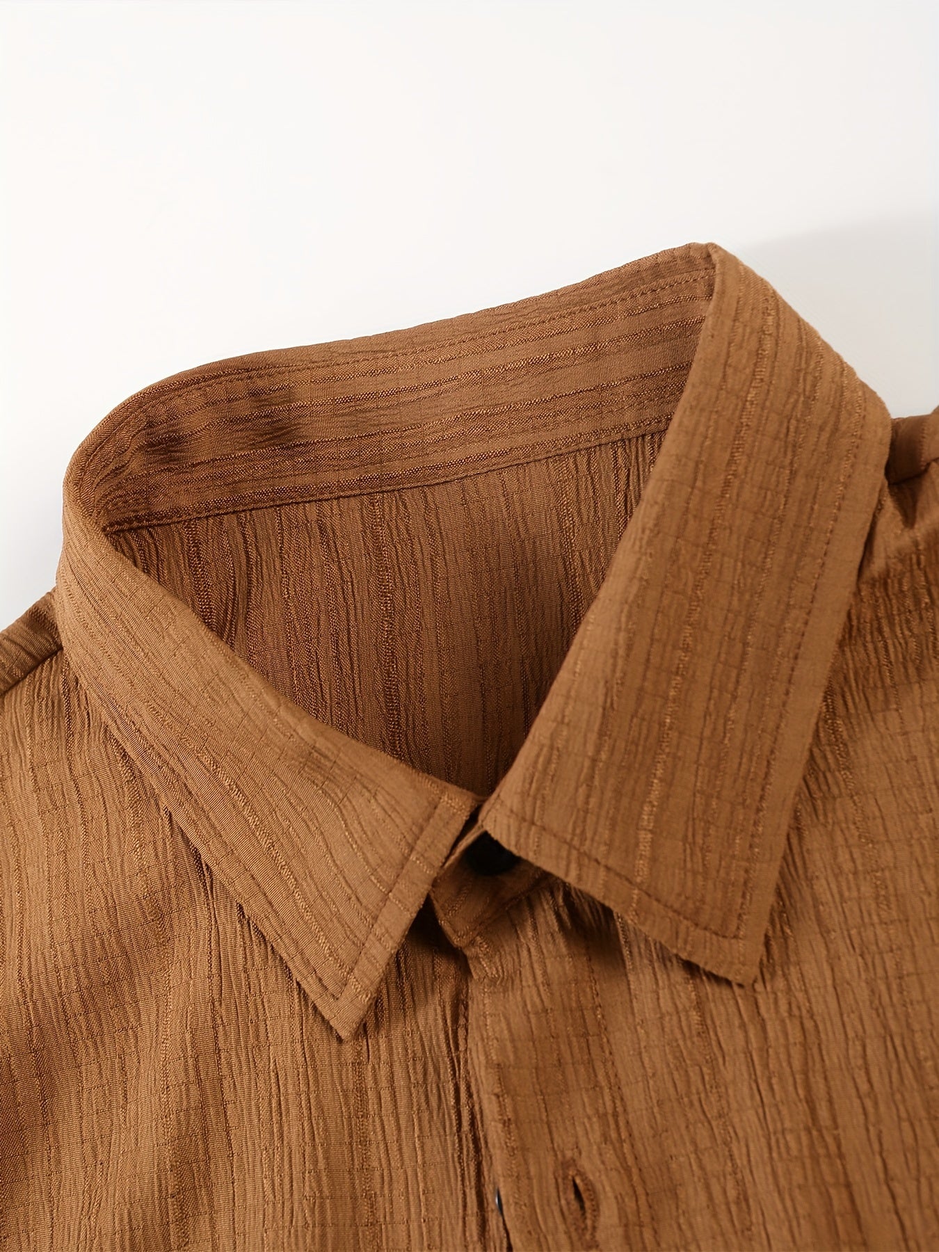 Men's Casual 2-Piece Outfit, Summer Solid Color Shirt & Pants Set, Comfy Button Up Shirt, Breathable Drawstring Pants