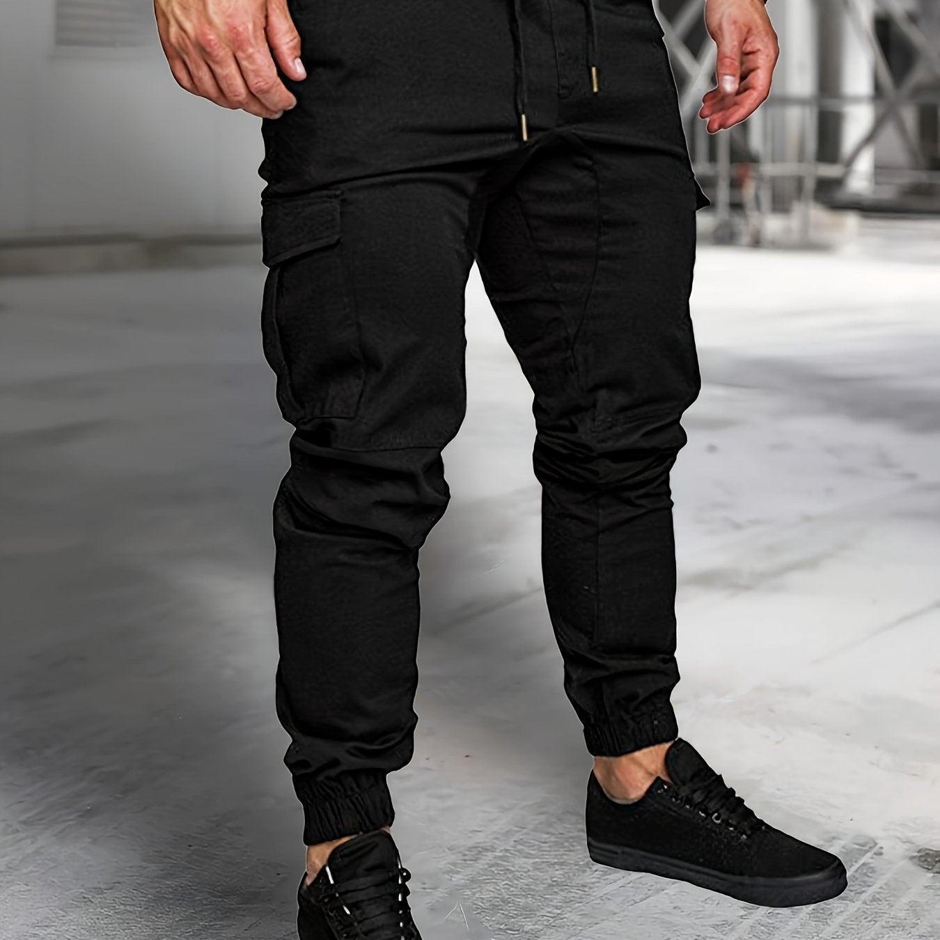 Men's Cargo Pants Outdoor Hiking Multi-Pocket Utility Long Trousers, Casual Style, For All Seasons