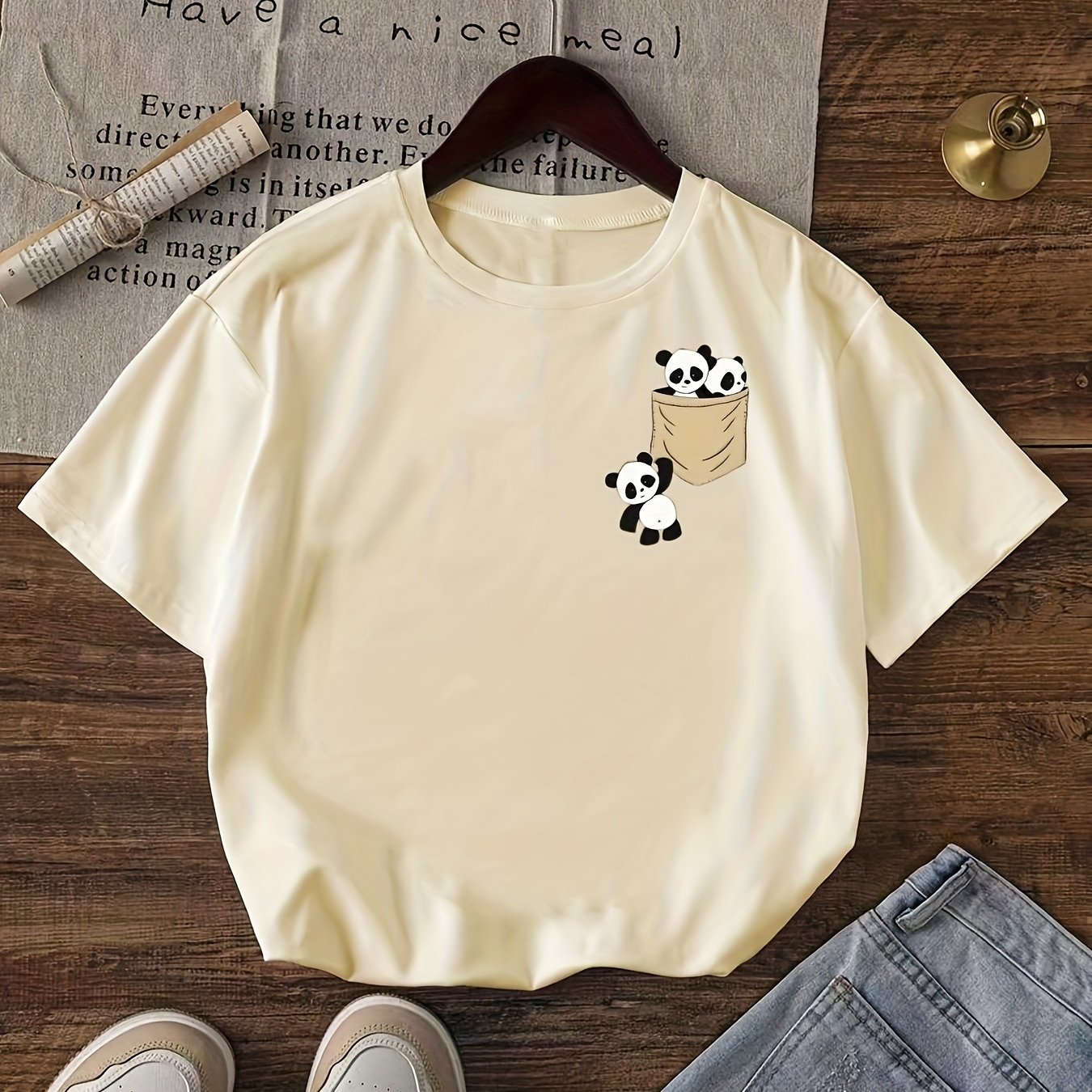 Graphic Print T-shirt, Short Sleeve Crew Neck Casual Top For Summer & Spring, Women'S Clothing