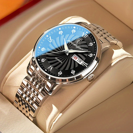 Men's Casual Business Date Luminous Quartz Watch