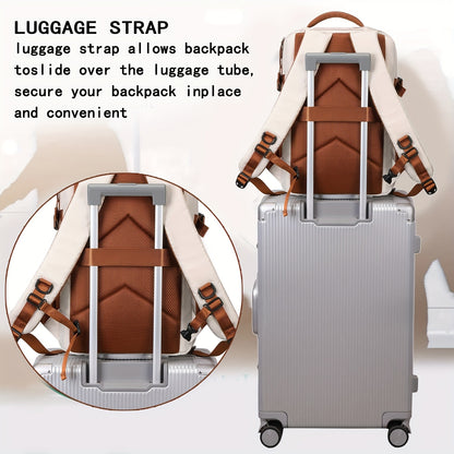 Travel Backpack, Laptop Backpack for Men and Women, University Backpack, Airline Approved Business Work Bag with Shoe Compartment, Suitable for 15.6-inch Laptop