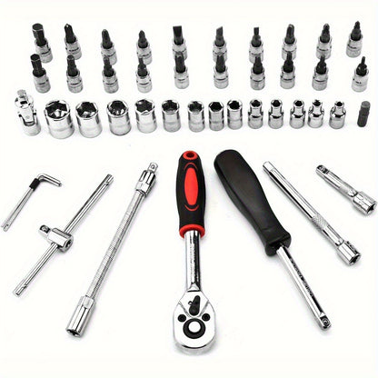 Multifunctional Integrated-Piece and 216pcs Car Repair Set, Suitable, Bicycles, Motorcycles Manual Wrench Socket Set, All-in-One Integrated Solution WY46&216-H4-0510-14