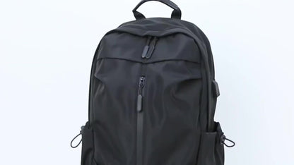 Men's Fashion Solid Color Simple Double Shoulder Backpack Lightweight Backpack Sports Travel Commuting Laptop Backpack Student Backpack