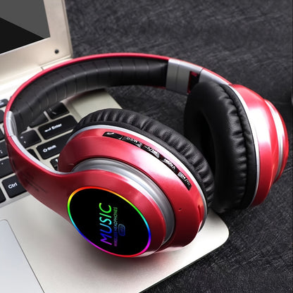 Upgraded Wireless Headphones with Deep Bass, Built-in Mic, Lightweight Foldable Design, 3.5mm Audio Jack, Stereo Sound for Travel, Work, Laptops, and Mobile Devices - iOS Gaming Headset, Ideal Christmas Gift, Headphone Hearin
